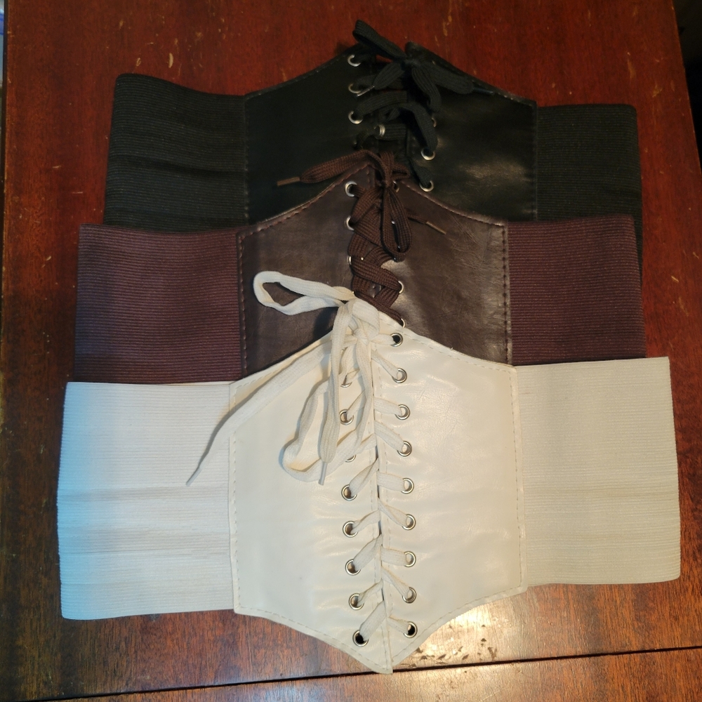 You Pick: Black, Brown, White Cosplay/Costume Corset Belts - Picture 2 of 6